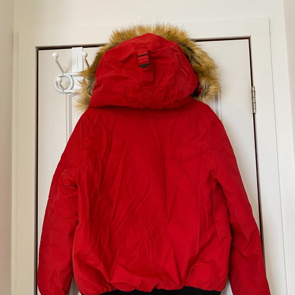 Bershka Red Bomber Jacket - Picture 3 of 4